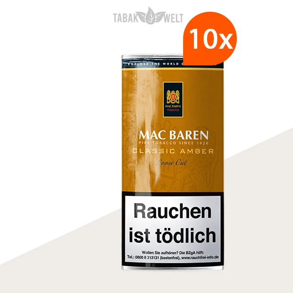 Mac Baren Classic Amber Tabak 10er-Pouch-Set
