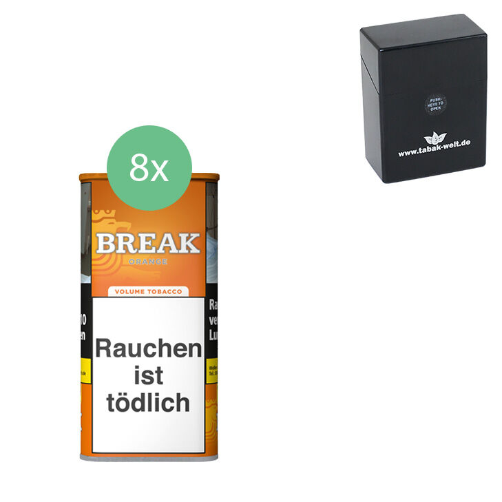 Break Orange 8 x 100g mit Zigarettenbox 