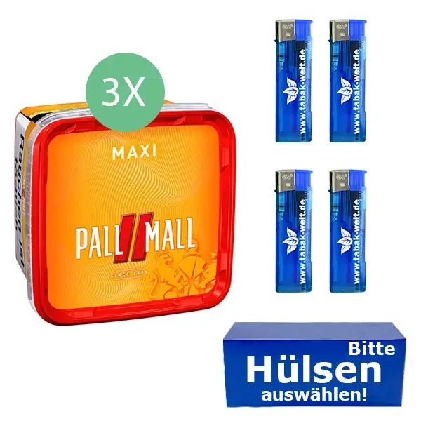 3 x Pall Mall Mix Box mit Feuerzeugen