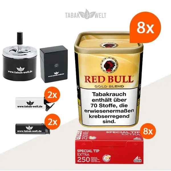 red-bull-gold-blend-feinschnitt-tabak-8x-dose-mit-2000-special-tip-extra-size-huelsen