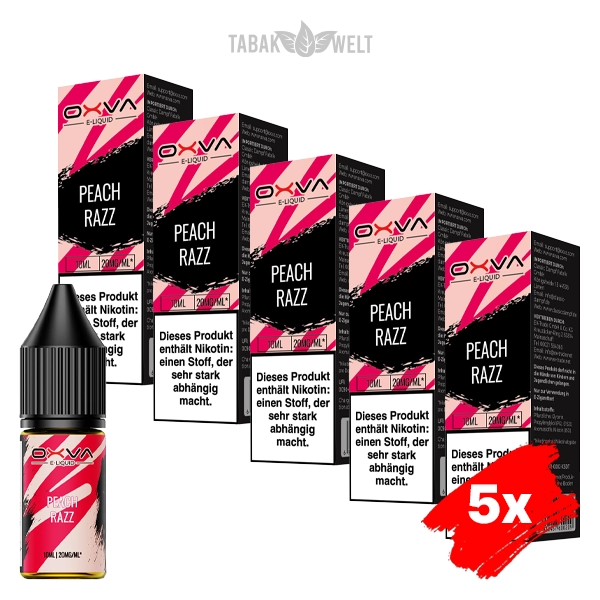 5x Oxva E-Liquid Peach Razz Nikotinsalz 20 mg 5x Oxva E-Liquid Peach Razz Nikotinsalz 20 mg