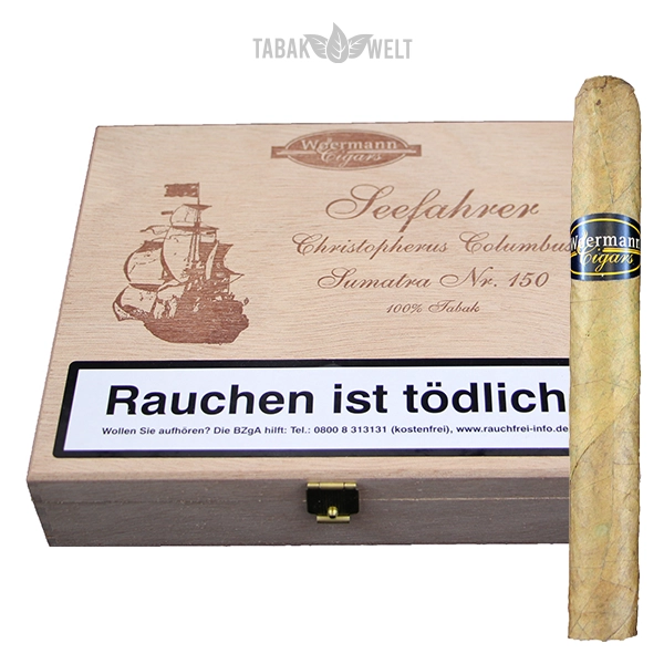 Woermann Cigars Seefahrer Zigarren Christopherus Columbus Sumatra No. 150