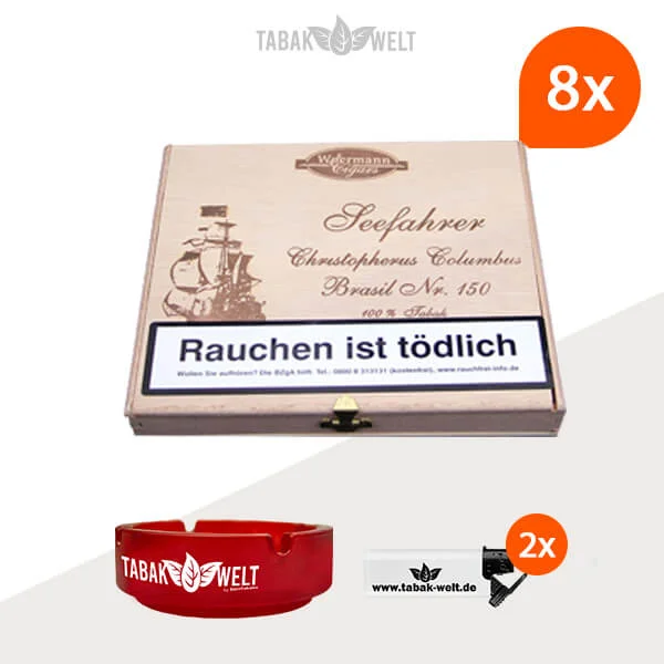 8x-woermann-cigars-seefahrer-zigarren-christopherus-columbus-BRASIL--NO.150-klein