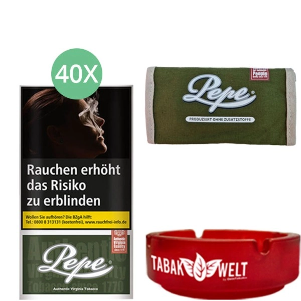 pepe-dark-green-40-x-30g-mit-glasaschenbecher pepe-dark-green-40-x-30g-mit-glasaschenbecher