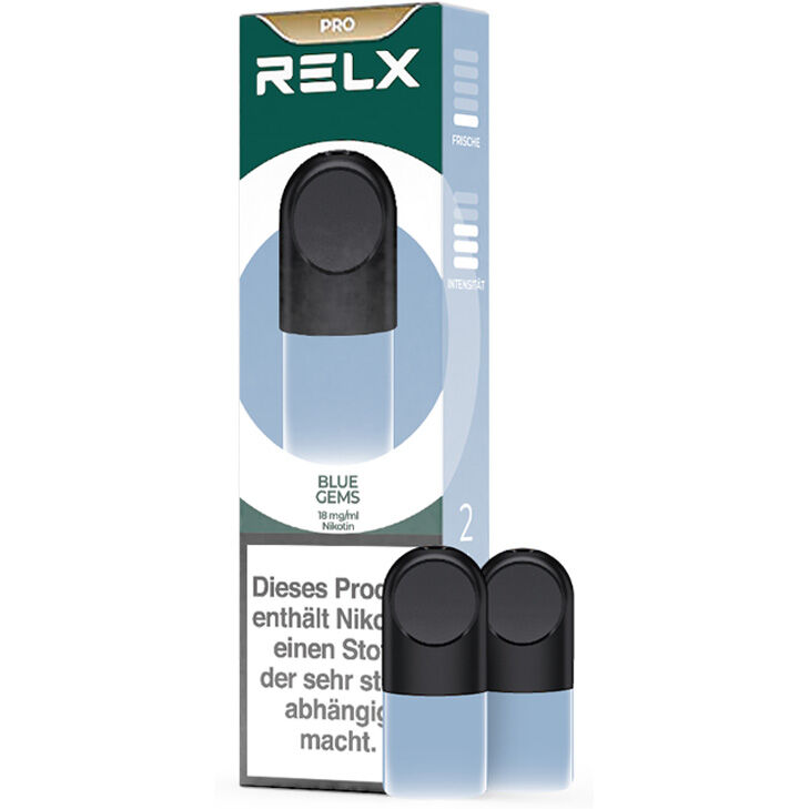 Relx Pod Pro e-Zigaretten Blue Gems / Blueberry Splash 2 x 18mg 