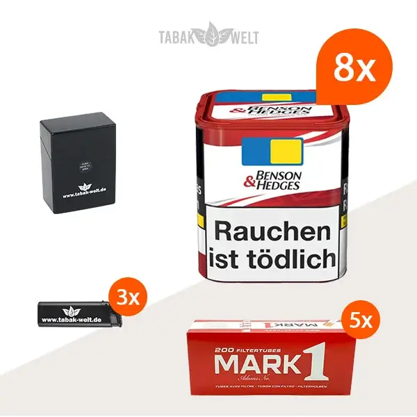 benson-und-hedges-volumentabak-8x-dose-mit-1000-filterhuelsen-und-etui