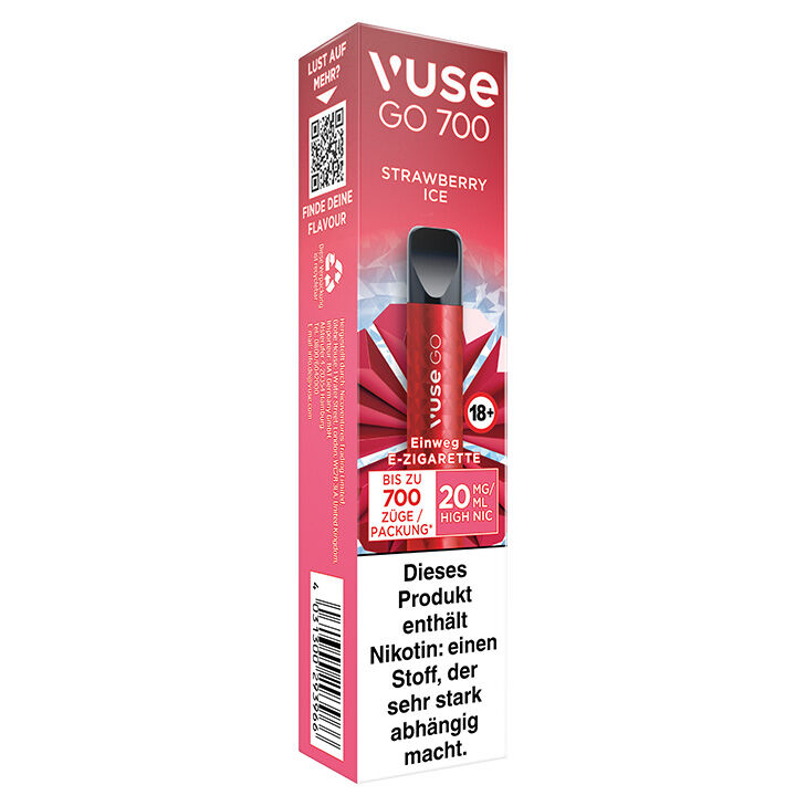 Vuse Go 700 Strawberry Ice 20mg Einweg E-Zigarette