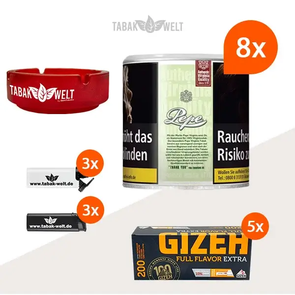 pepe-bright-green-feinschnitt-tabak-8x-dose-mit-1000-king-size-filterhuelsen-und-aschenbecher