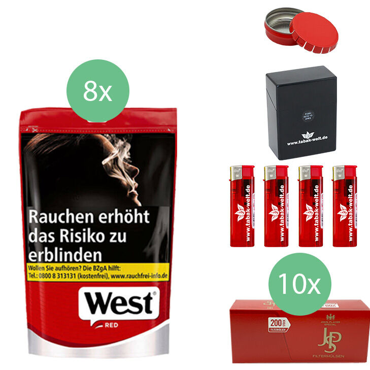 West Red 8 x 100g mit 2000 Hülsen