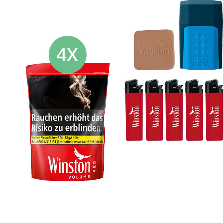 Winston Red 4 x 113g mit Etui