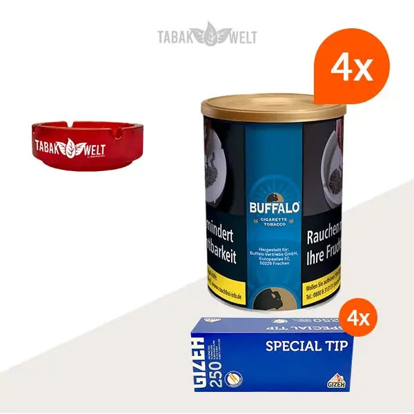 buffalo-blau-feinschnitttabak-4x-dose-mit-1000-special-tip-huelsen buffalo-blau-feinschnitttabak-4x-dose-mit-1000-special-tip-huelsen
