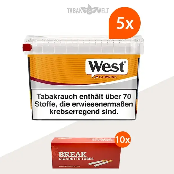 west-yellow-volumentabak-5x-mega-box-mit-2000-break-huelsen