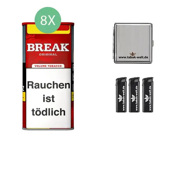 Break red Volumentabak mit Etui