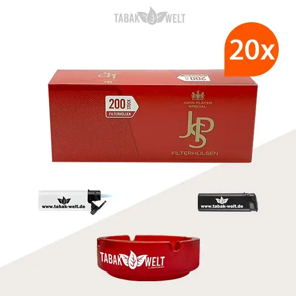 20x-jps-red-filterhuelsen-200er-4000-stueck-mit-aschenbecher