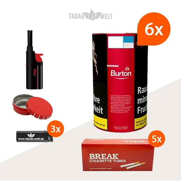 burton-original-volumentabak-xxl-6x-dose-mit-1000-king-size-huelsen-und-feuerzeugen