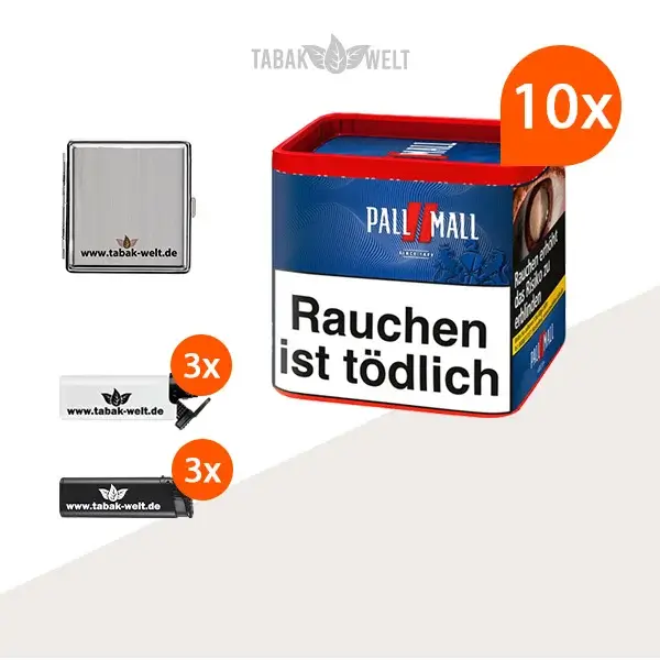 pall-mall-red-volumentabak-10x-dose-mit-feuerzeuge-und-etui