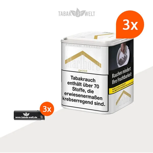 marlboro-gold-premium-tobacco-3x-dose-mit-feuerzeugen
