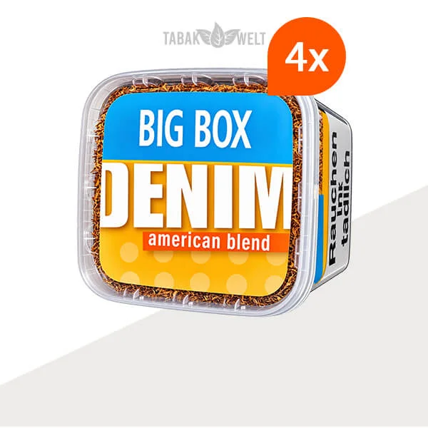 Denim Volumentabak 4 x Big Box – vier Packungen Volumentabak von Denim