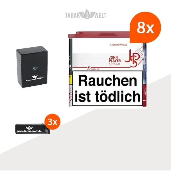 JPS Red Volumentabak 8x Dose mit Etui
