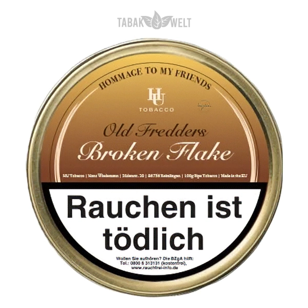 hu-tobacco-hommage-to-my-friends-old-fredders-broken-flake-pfeifentabak-dose