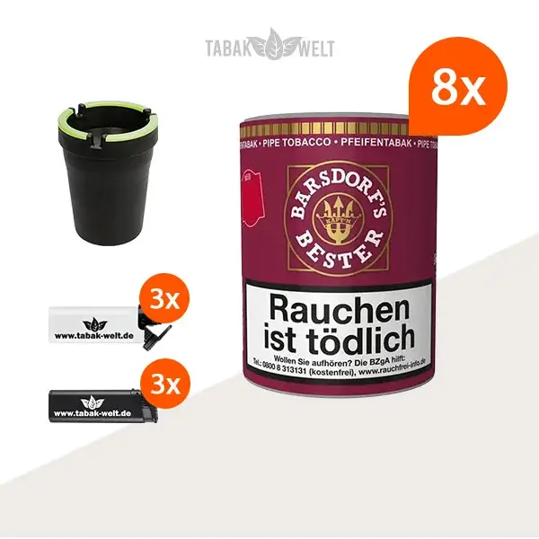 barsdorf-s-bester-cherry-red-pfeifentabak-8x-dose-mit-aschenbecher