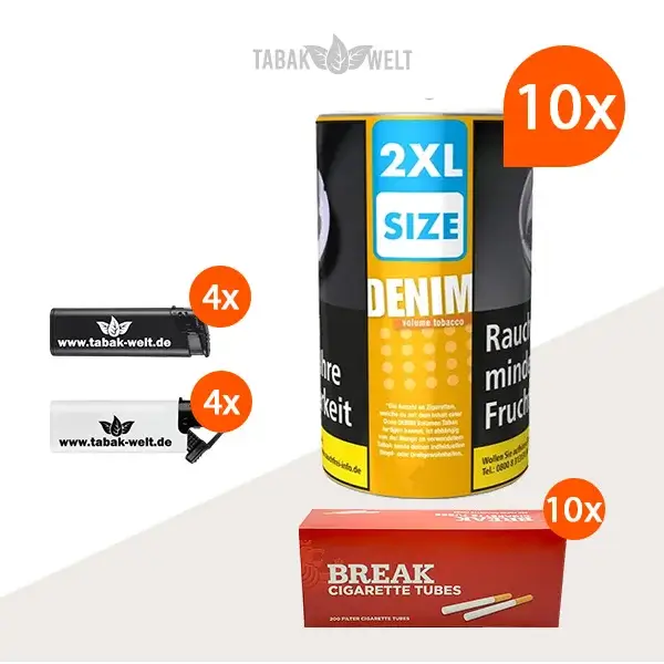 denim-volumentabak-xxl-10x-dose-mit-2000-huelsen-und-feuerzeugen