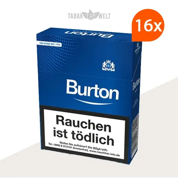 16X Burton Blue Naturdeckblatt