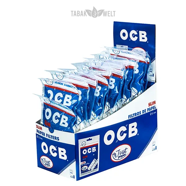 OCB Just Paper Slim Filter 120 x 6 mm 10er Box