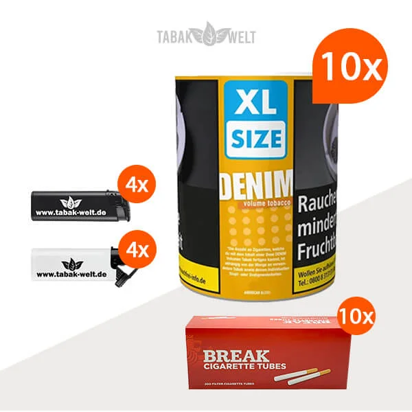 denim-volumentabak-10x-dose-mit-2000-huelsen-und-feuerzeugen