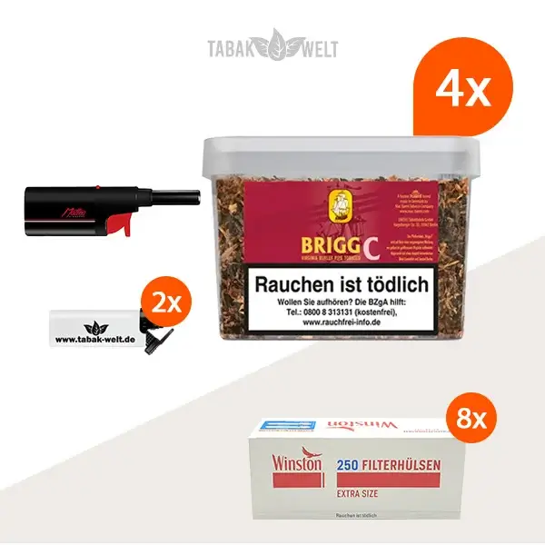 brigg-c-cherry-pfeifentabak-4x-eimer-mit-2000-extra-size-huelsen