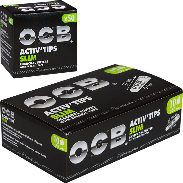 OCB Activ'Tips Slim 7 mm 10 x 50 Stück