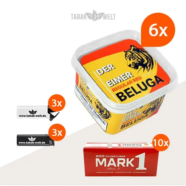 beluga-red-pfeifentabak-regular-6x-eimer-mit-2000-king-size-huelsen