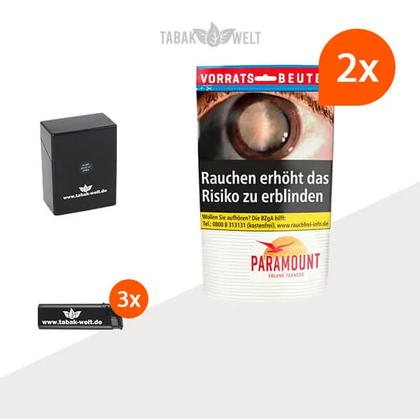 paramount-volumentabak-2x-beutel-mit-etui-und-feuerzeugen