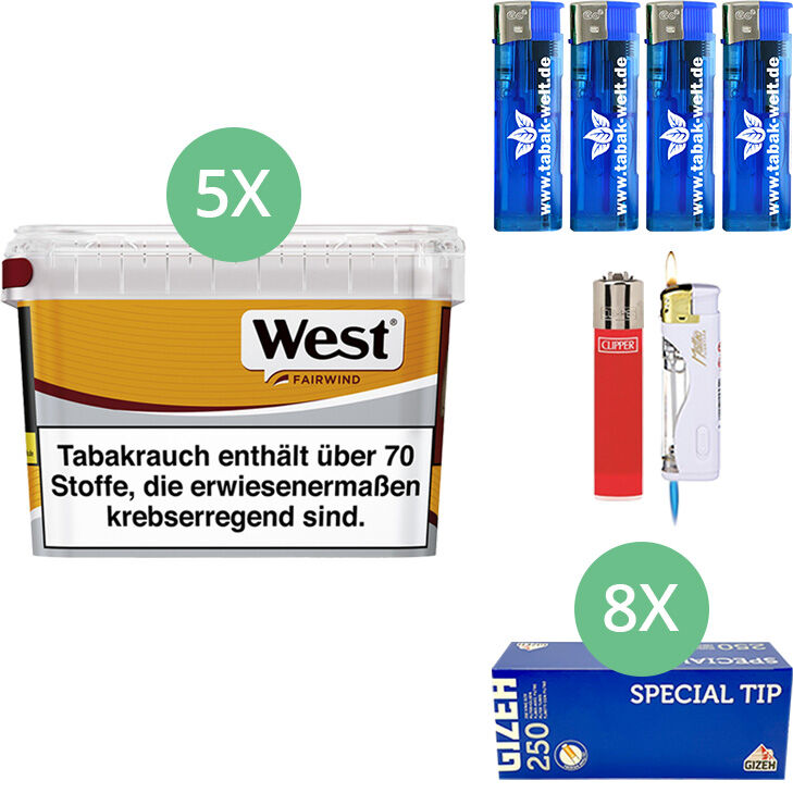 5 x-165g West yellow-eimer-2000-Gizeh-250