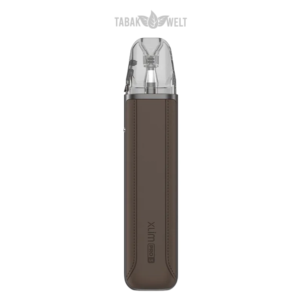 Oxva Xlim Pro 3 Kit Brown Leather Pod System Back Oxva Xlim Pro 3 Kit Brown Leather Pod System Back