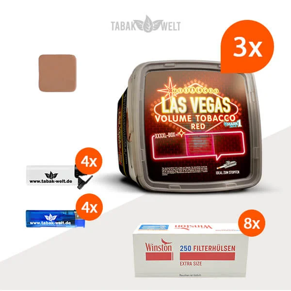 las-vegas-red-volumentabak-3x-box-mit-2000-filterhuelsen