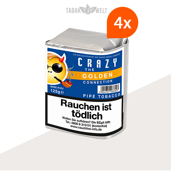 Crazy Golden / Honey Pfeifentabak 4x Beutel
