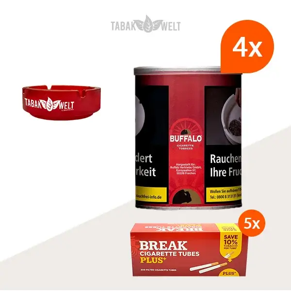 buffalo-red-feinschnitttabak-4x-dose-mit-1000-plus-huelsen buffalo-red-feinschnitttabak-4x-dose-mit-1000-plus-huelsen