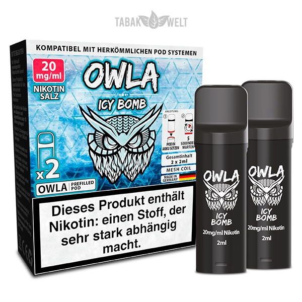 Owla E-Zigaretten Pods Icy Bomb 20mgml