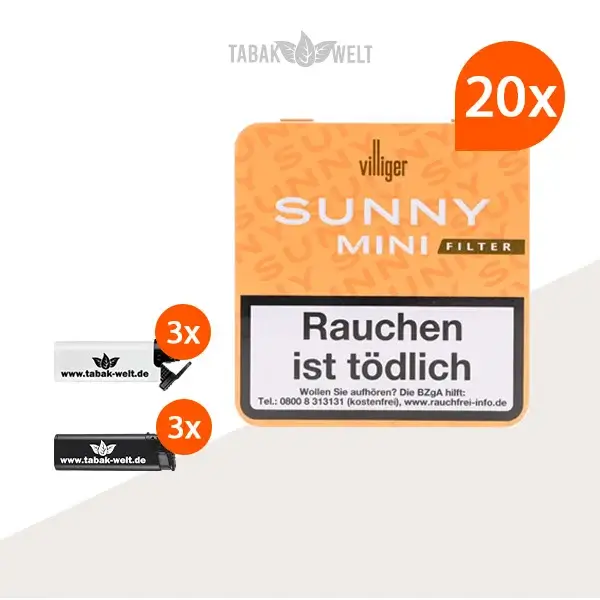 20x-villiger-sunny-mini-filter-zigarillos-mit-feuerzeuge