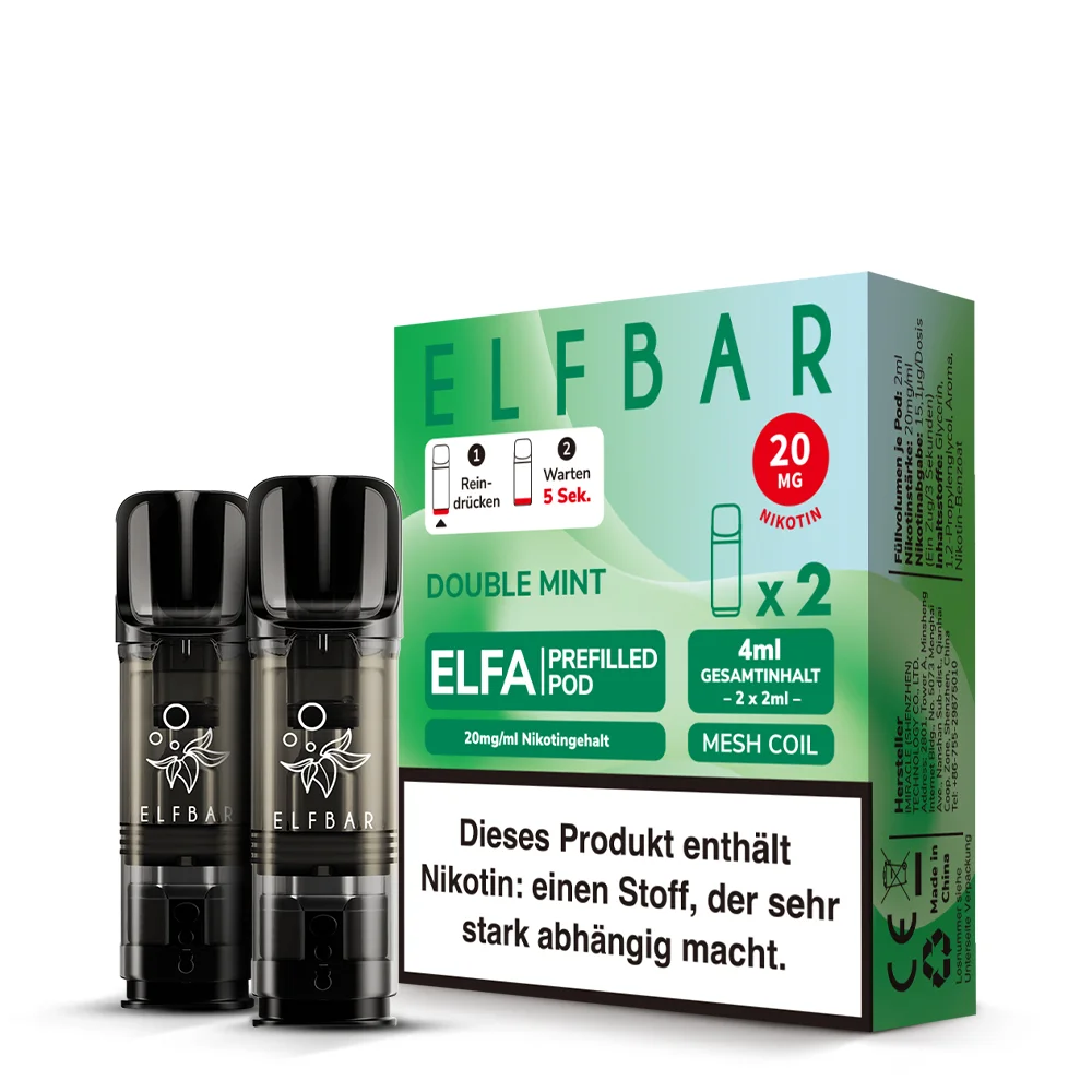 Double Mint Pod für Elfbar Elfa E-Zigarette