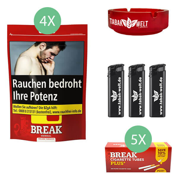 4 x Break Original Beutel mit 1000 Break Plus Hülsen