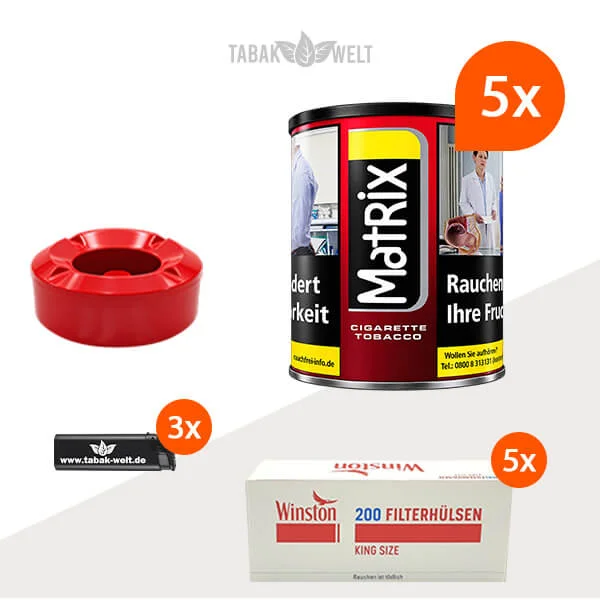 Matrix Red Feinschnitt 5 x Dose mit 1000 King Size Hülsen