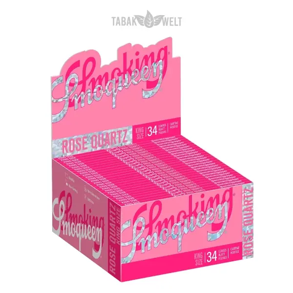 Smoking Smoqueen BlÀttchen Rose Quarzt King Size 50 x 34 Blatt Box Smoking Smoqueen BlÀttchen Rose Quarzt King Size 50 x 34 Blatt Box