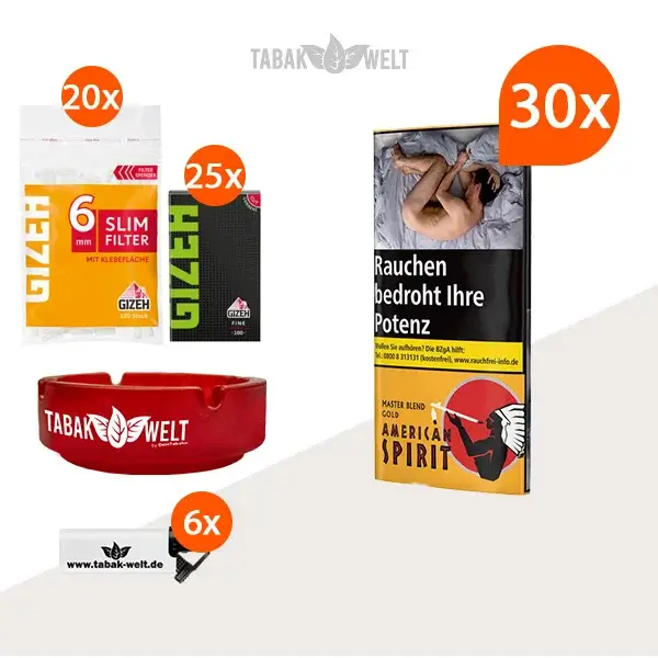 american-spirit-master-blend-gold-feinschnitt-tabak-30x-pouch-mit-glas-aschenbecher