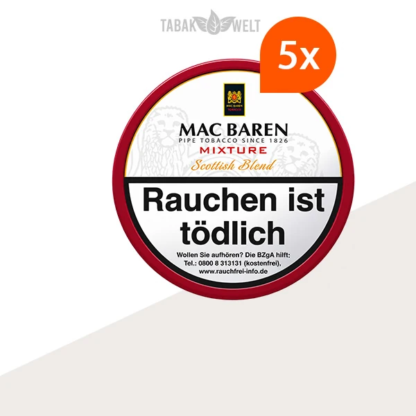 Mac Baren Mixture Pfeifentabak – 5x Dose L