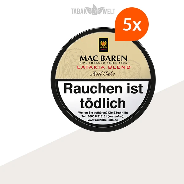 Mac Baren Latakia Pfeifentabak 5er-Dosen-Set