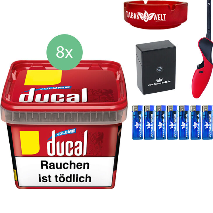 Ducal Tabak 8 x Eimer mit BBQ Feuerzeug