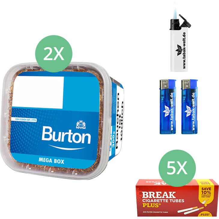 Burton Blue Mega Box 2 x 300g mit 1000 Plus Hülsen