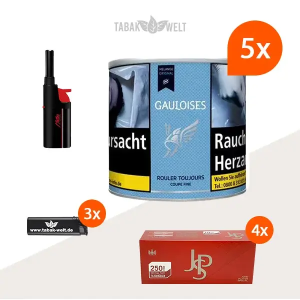 Gauloises Mélange Original Feinschnitt Tabak 5x Dose mit 1000 Special Size Hülsen